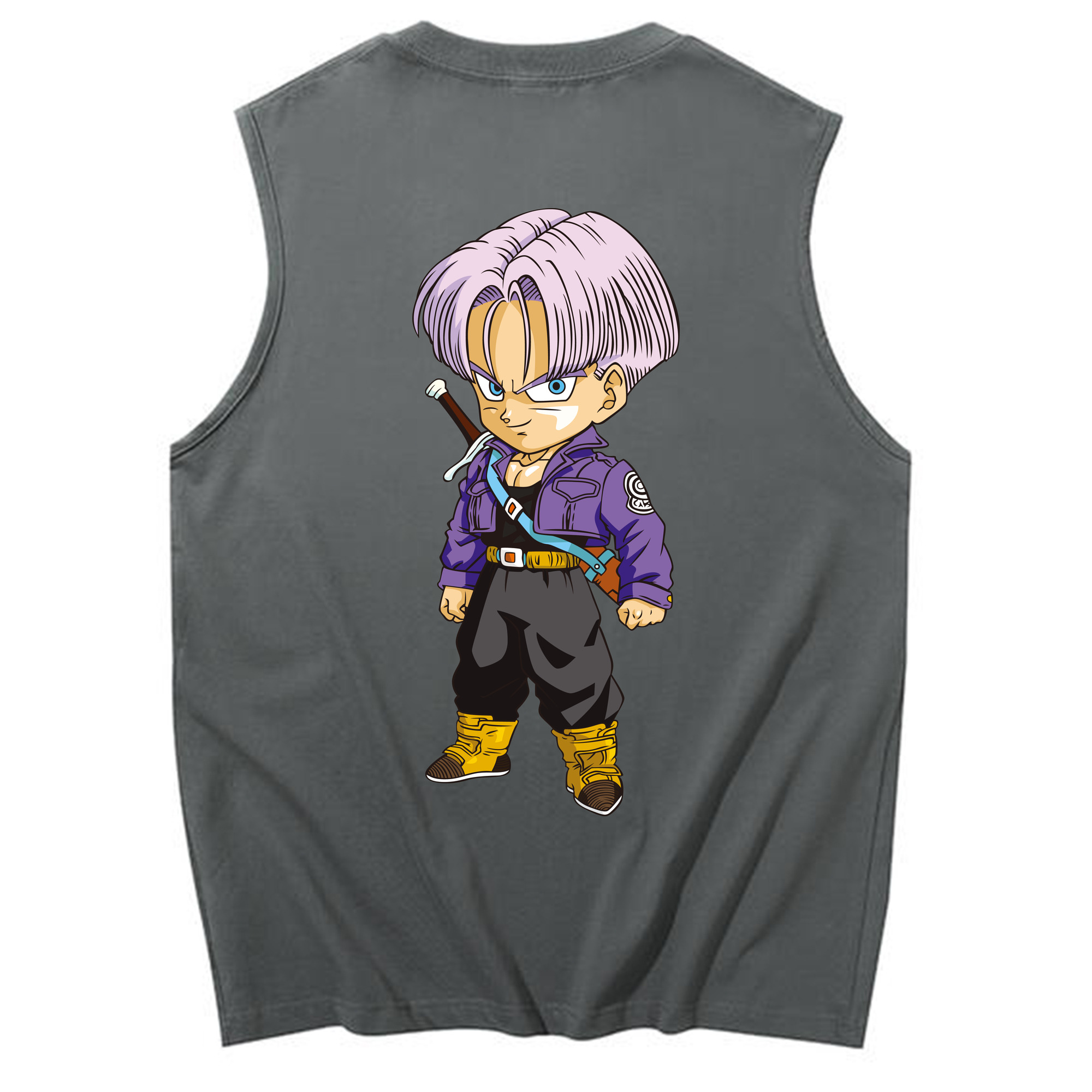（画像用） ドラゴンボール トランクス（Torankusu）DRAGON BALL Trunks コットン100％タンクトップ（背面プリント）